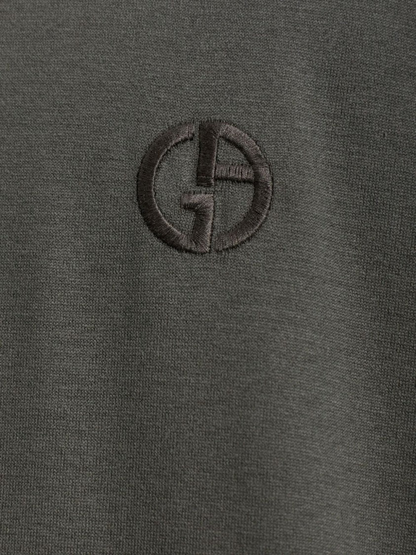 Giorgio Armani Grey Relaxed-Fit Cotton T-Shirt