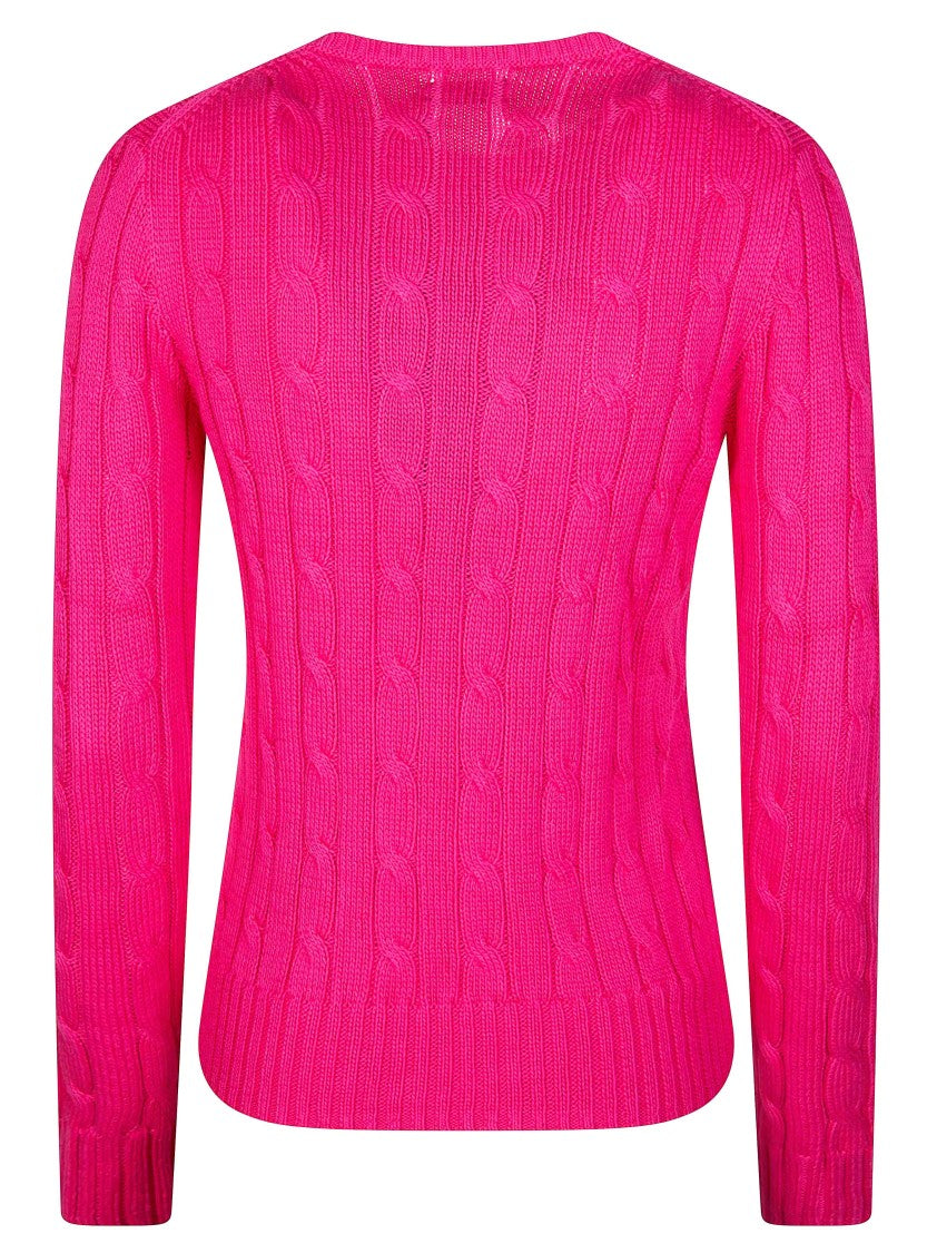 Polo Ralph Lauren Vibrant Treccia Cable-Knit Crewneck Sweater