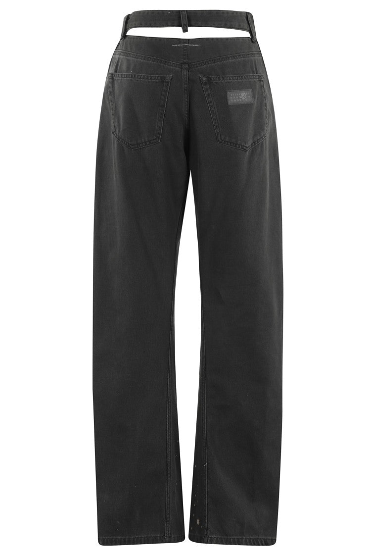 Mm6 By Maison Margiela High-Waisted Vintage Effect Jeans