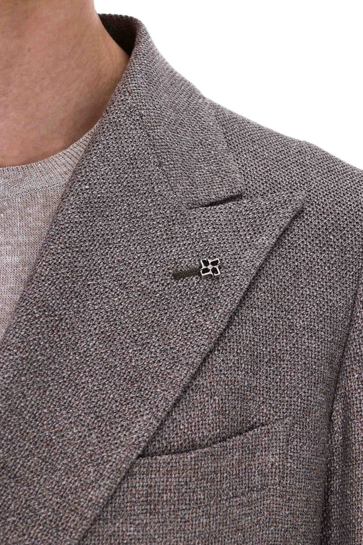 Tagliatore Montecarlo Line Double-Breasted Silk-Wool Jacket