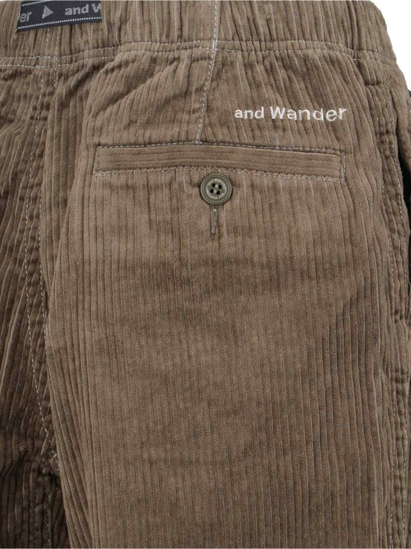 And Wander Tailored Green Trousers With Straight Leg Cut