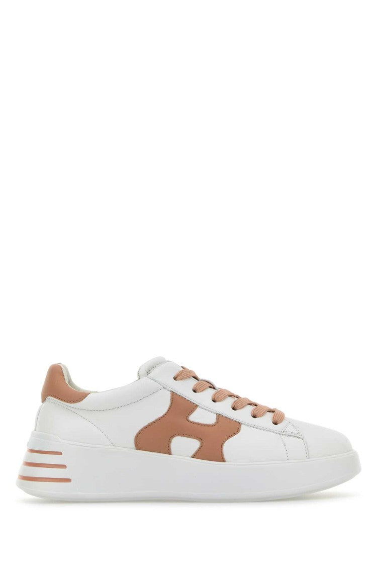 Hogan White Nappa Leather Hogan Rebel Sneakers
