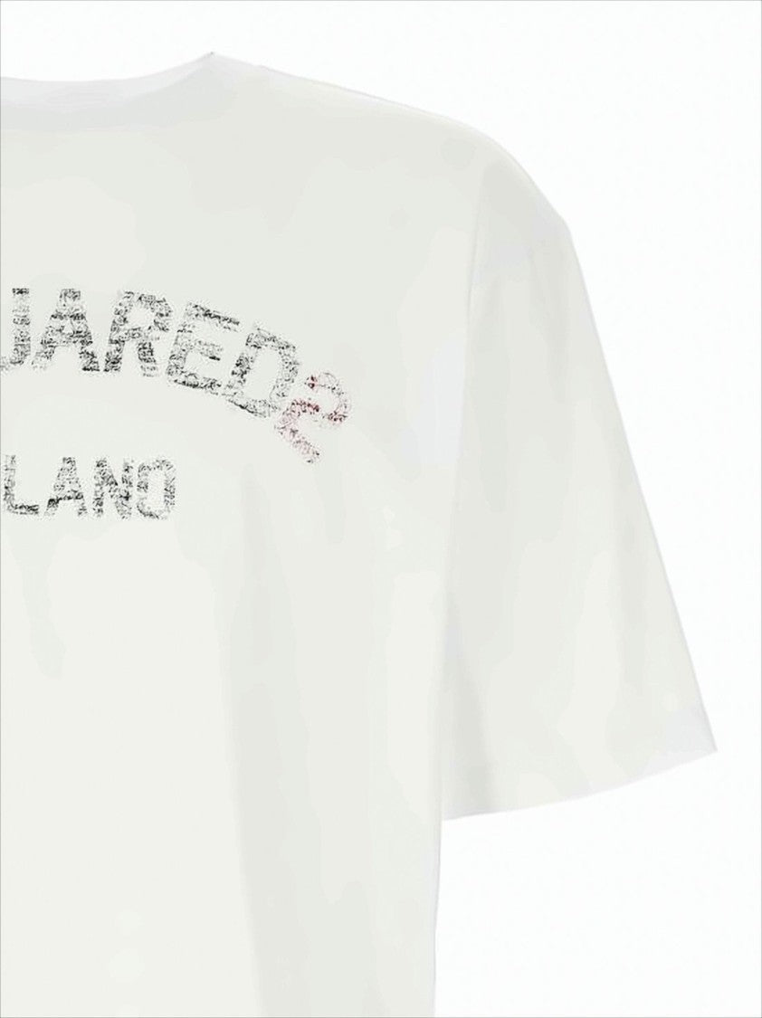 Dsquared2 Relaxed-Fit Cropped White T-Shirt