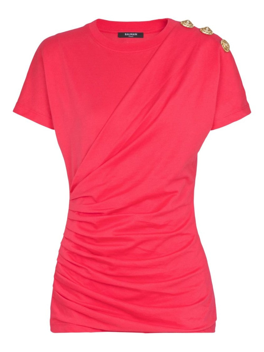 Balmain Silk And Nylon Lightweight Crew Neck Top