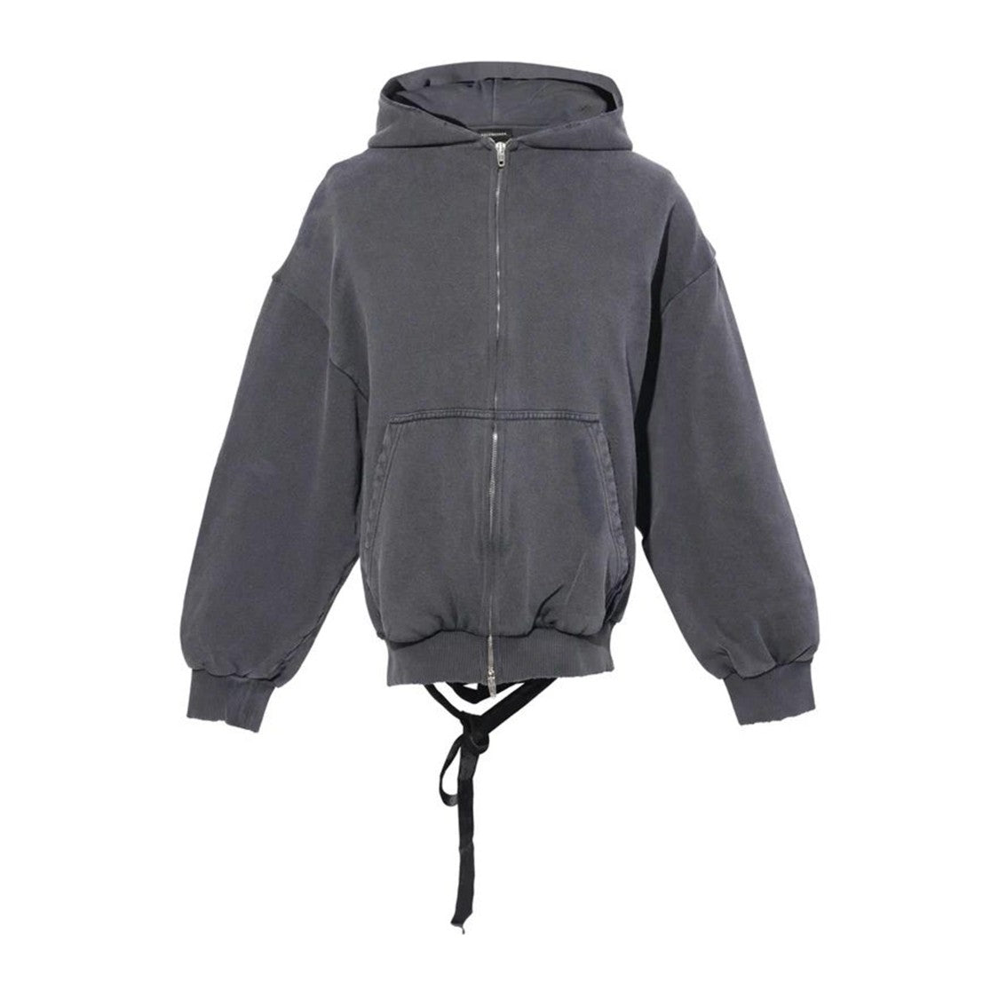 Balenciaga Lace-Up Zip-Up Hoodie