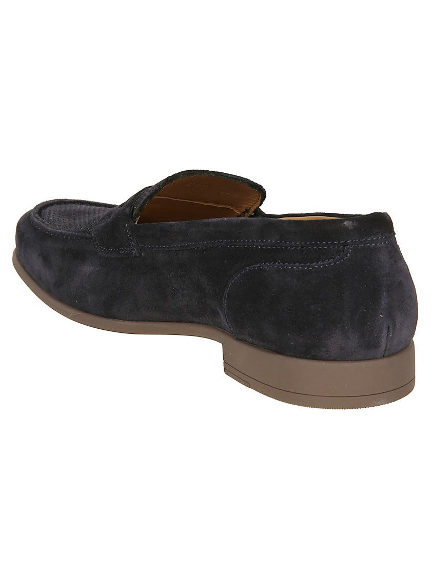 Baldinini Black Suede Textured Loafers