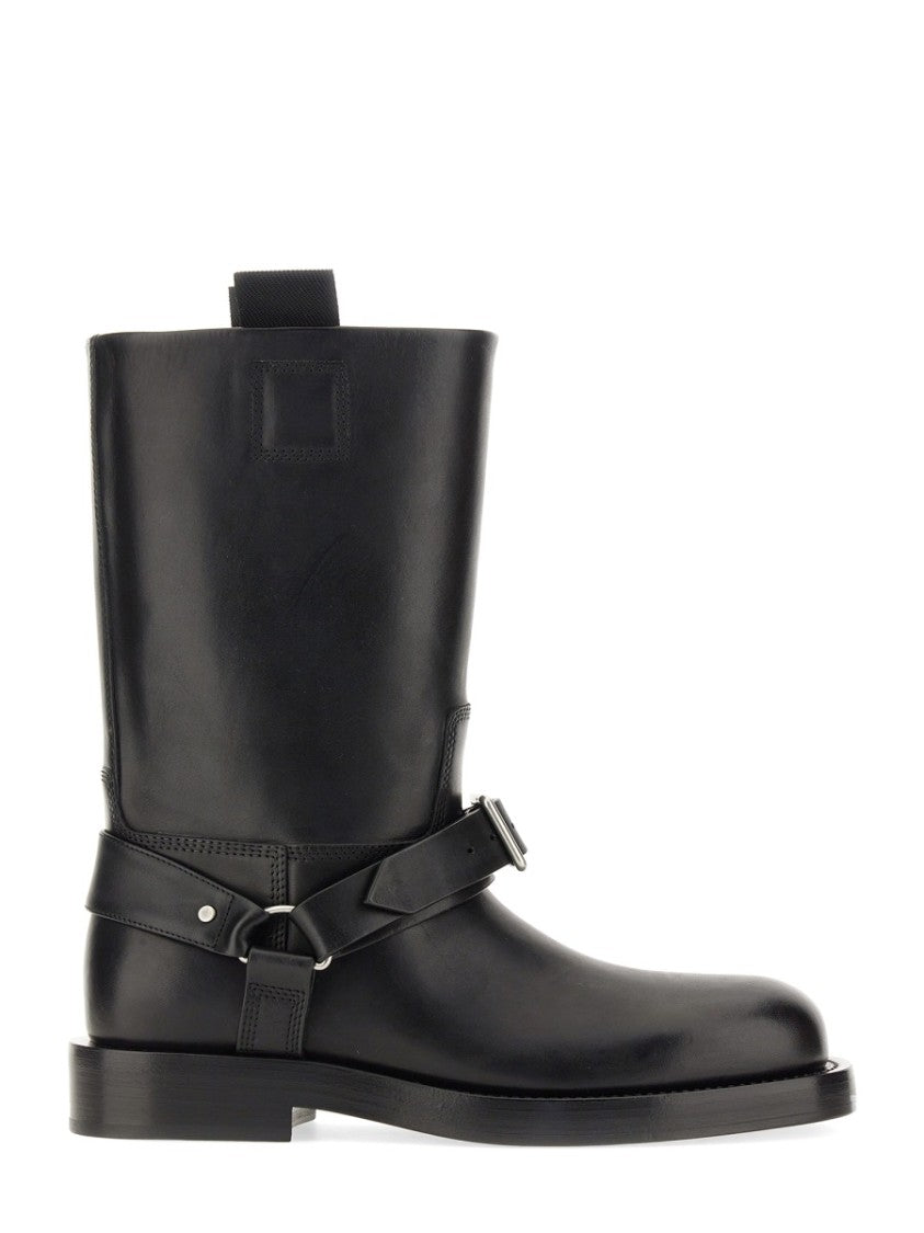 Burberry Knee-High Saddle Boots With Buckle Detail
