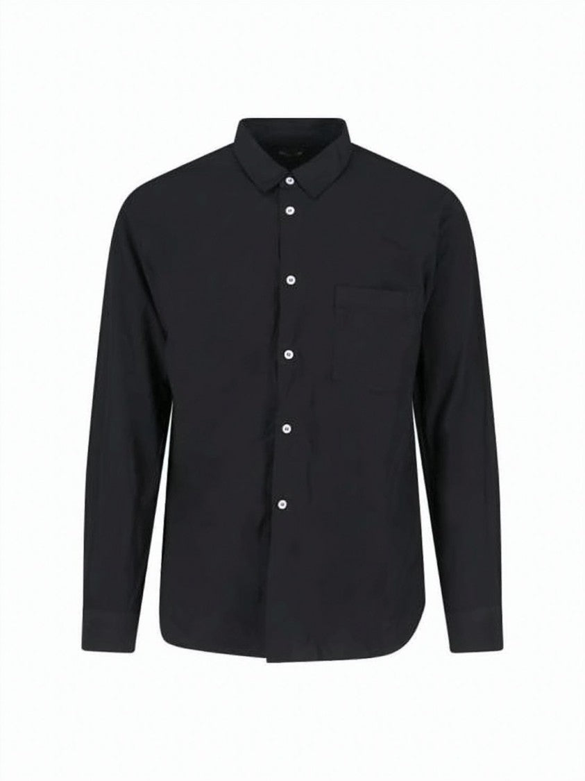 Comme Des Garçons Textured Shrink Effect Shirt With Classic Collar