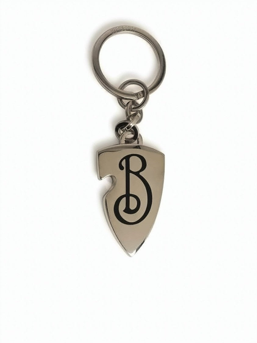 Burberry Shield-Shaped Yellow Brass Burberry Keyring