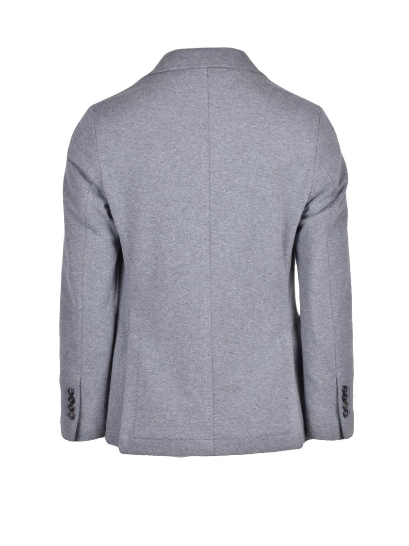 Circolo 1901 Grey Unlined Stretch Cotton Sweatshirt Jacket