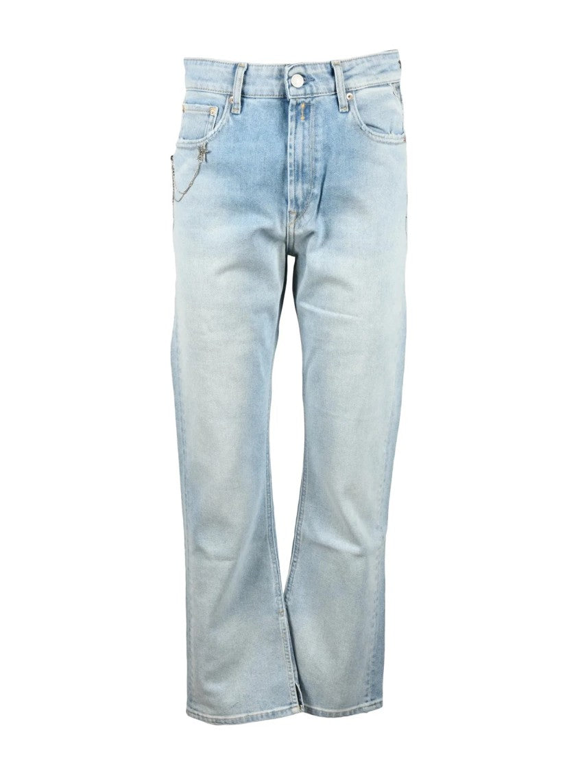 Replay Light Blue Straight Stretch Jeans