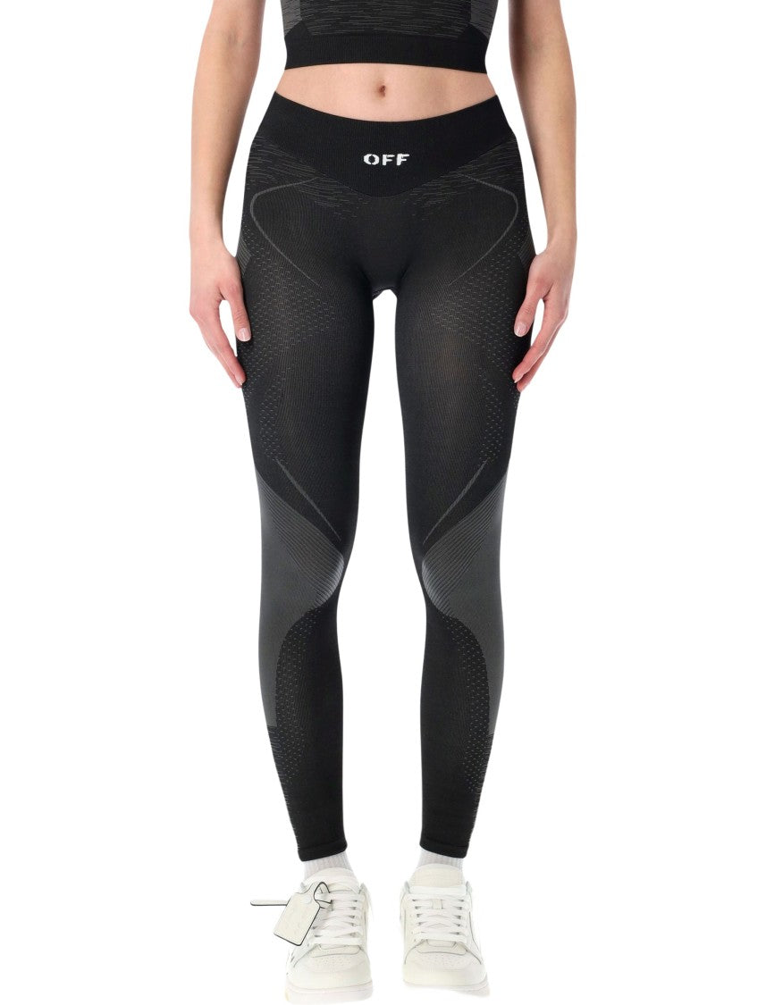 Off-White Seamless Stretch Technical Knit Active Leggings