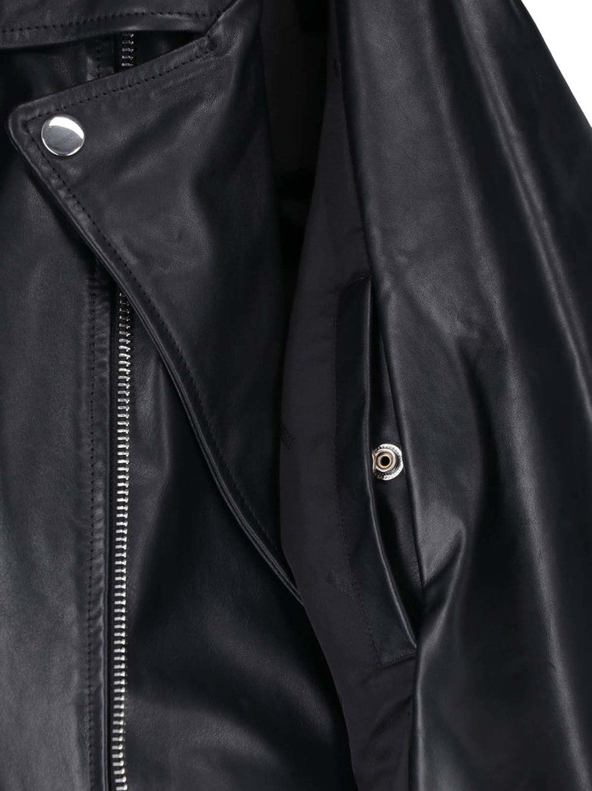 Diesel Classic Biker Jacket With Asymmetrical Zipper