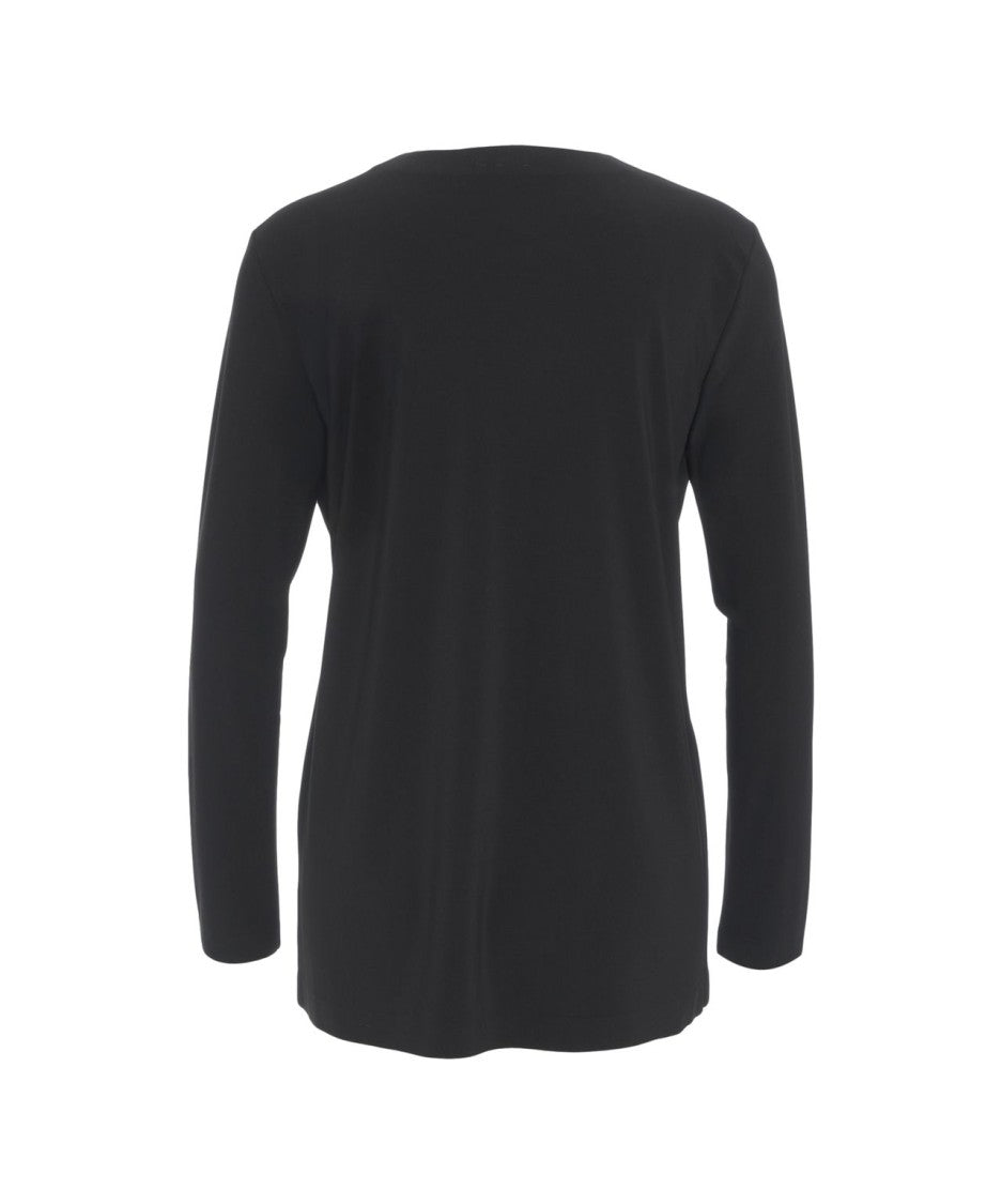 Norma Kamali Long Sleeve Minimalistic T-Shirt