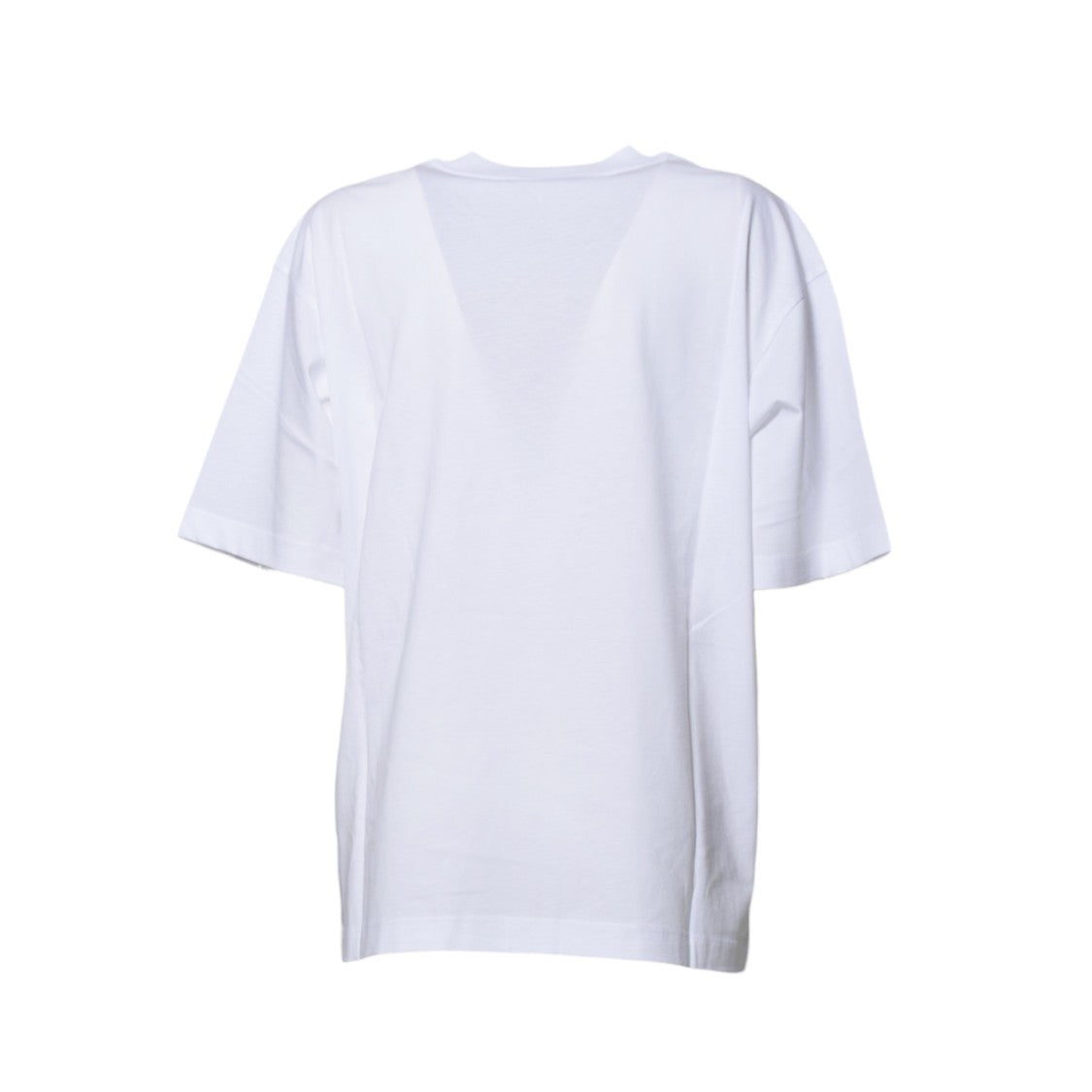 Marni T-Shirt Boxy In Jersey Bianco Con Logo Scribbled