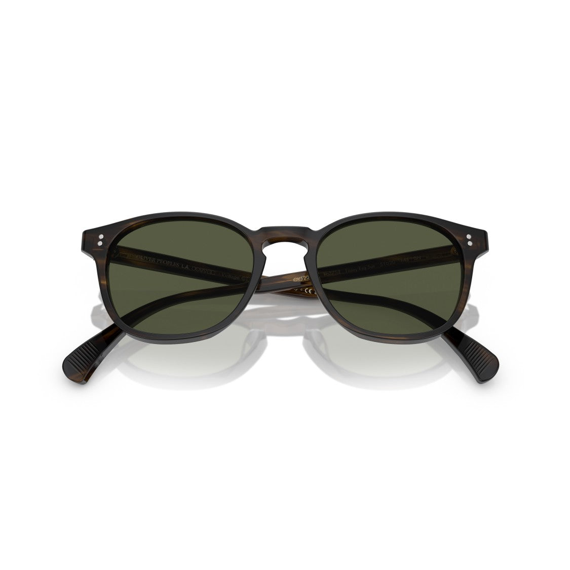 Oliver Peoples 0Ov5298su Round Tortoiseshell Acetate Sunglasses With Green Lenses