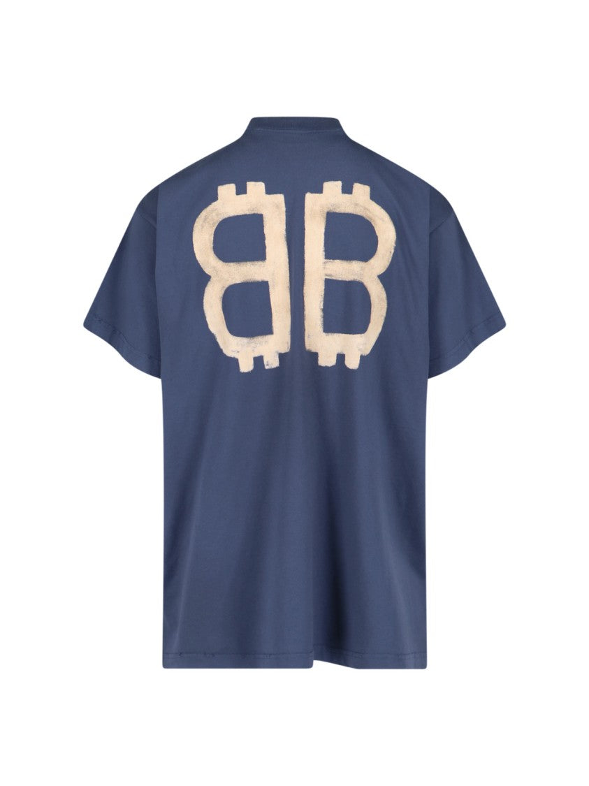 Balenciaga "Crypto" Printed T-Shirt – Vintage Blue
