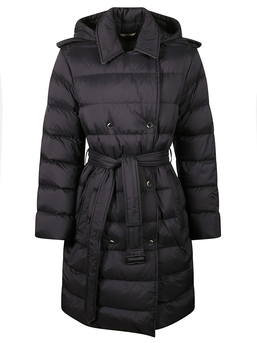 Burberry Mid-Length Quilted Down Jacket With Detachable Hood