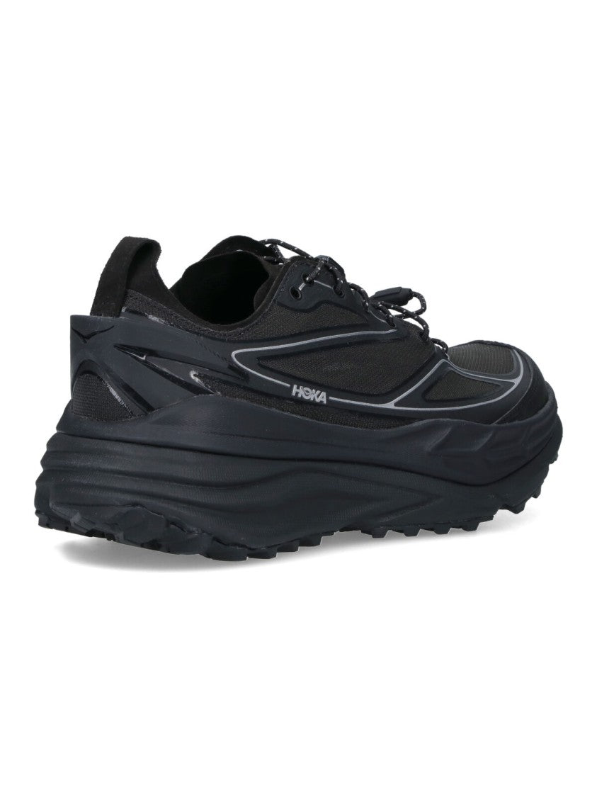 Hoka Black Stinson One7 Mesh Running Sneakers