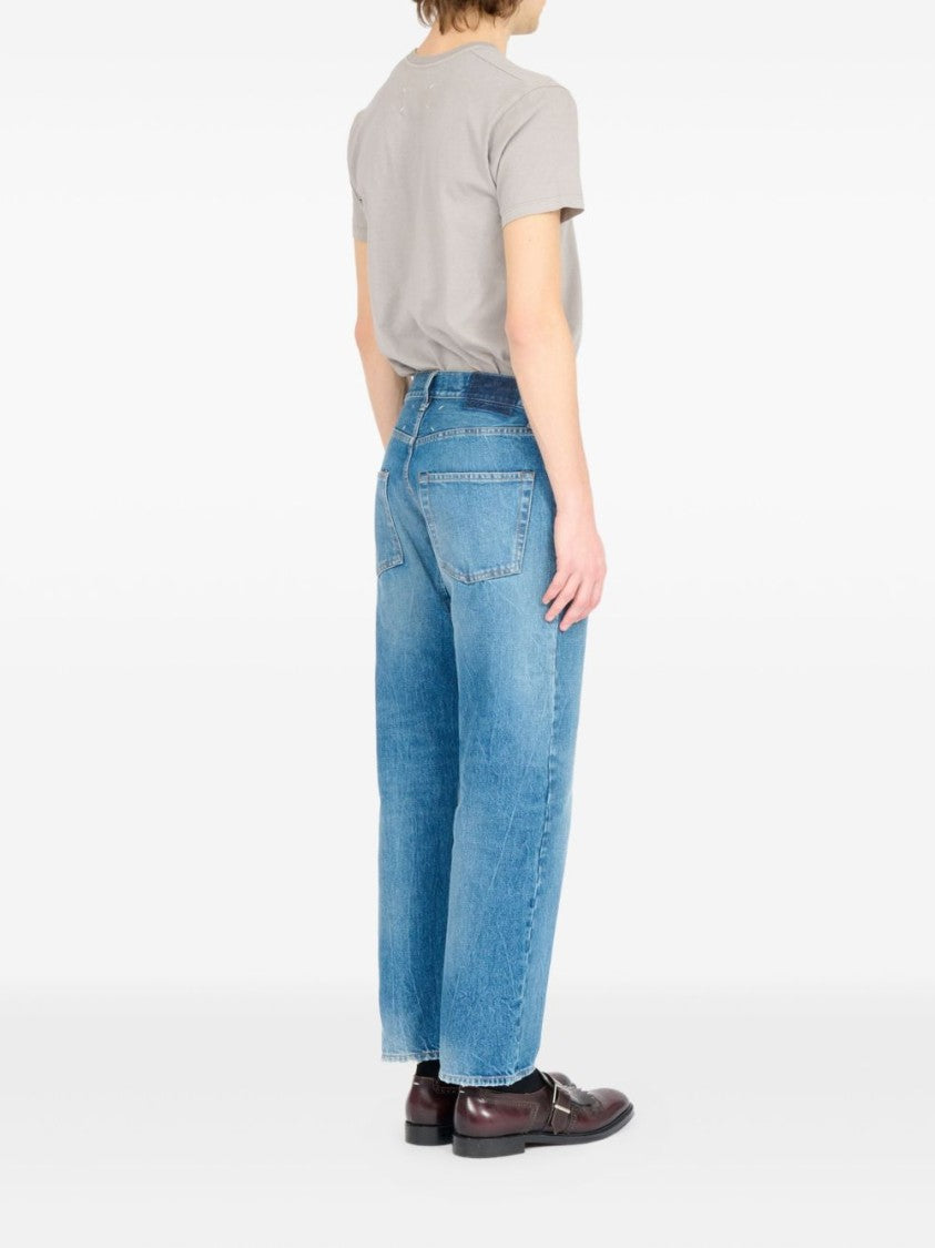 Maison Margiela Relaxed Fit Denim Trousers With Tapered Leg And Five-Pocket Design