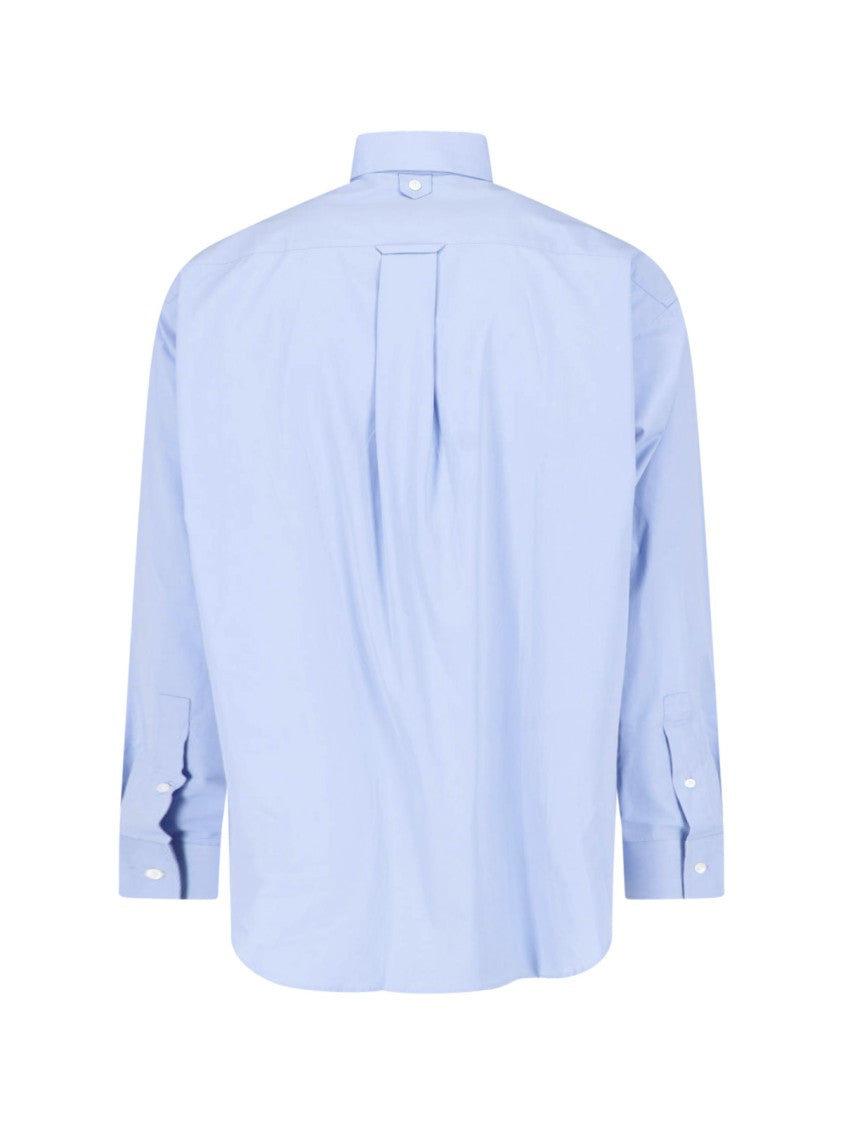 Ami Paris Light Blue Cotton Casual Shirt