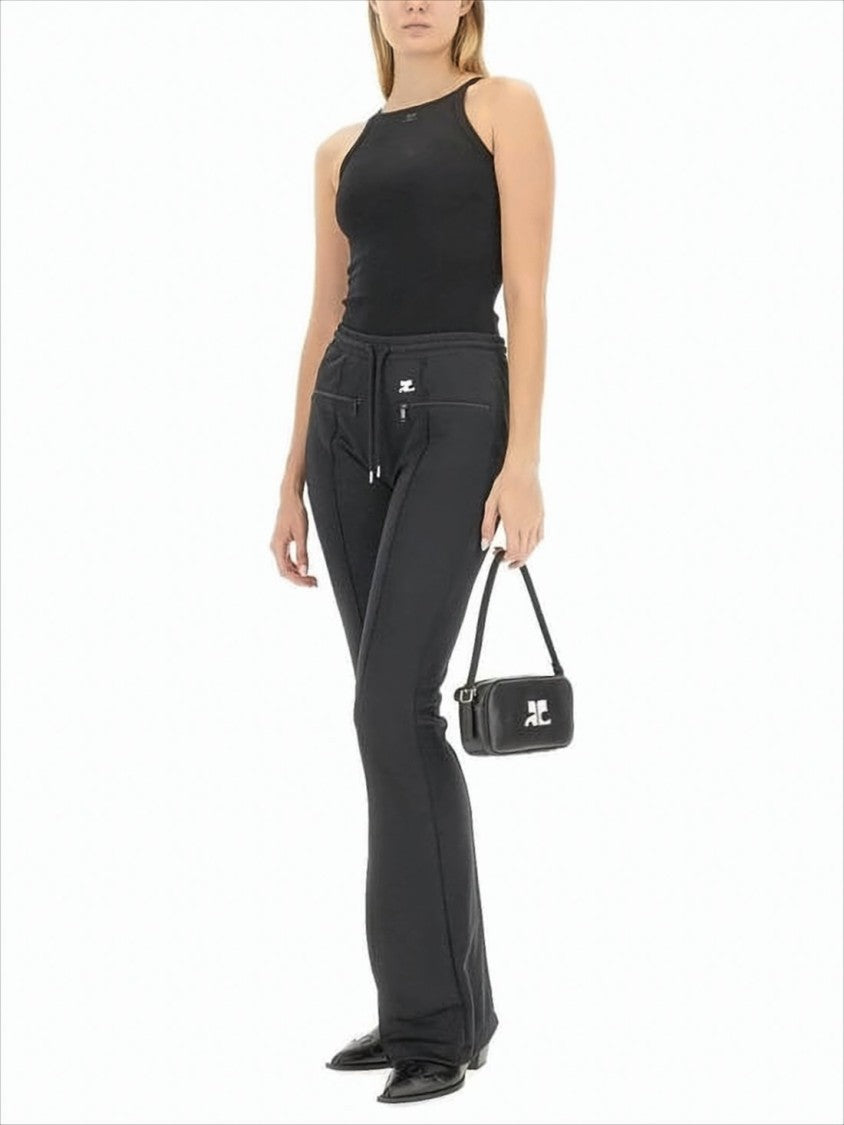 Courrèges Fitted Sleeveless Top With High Neckline