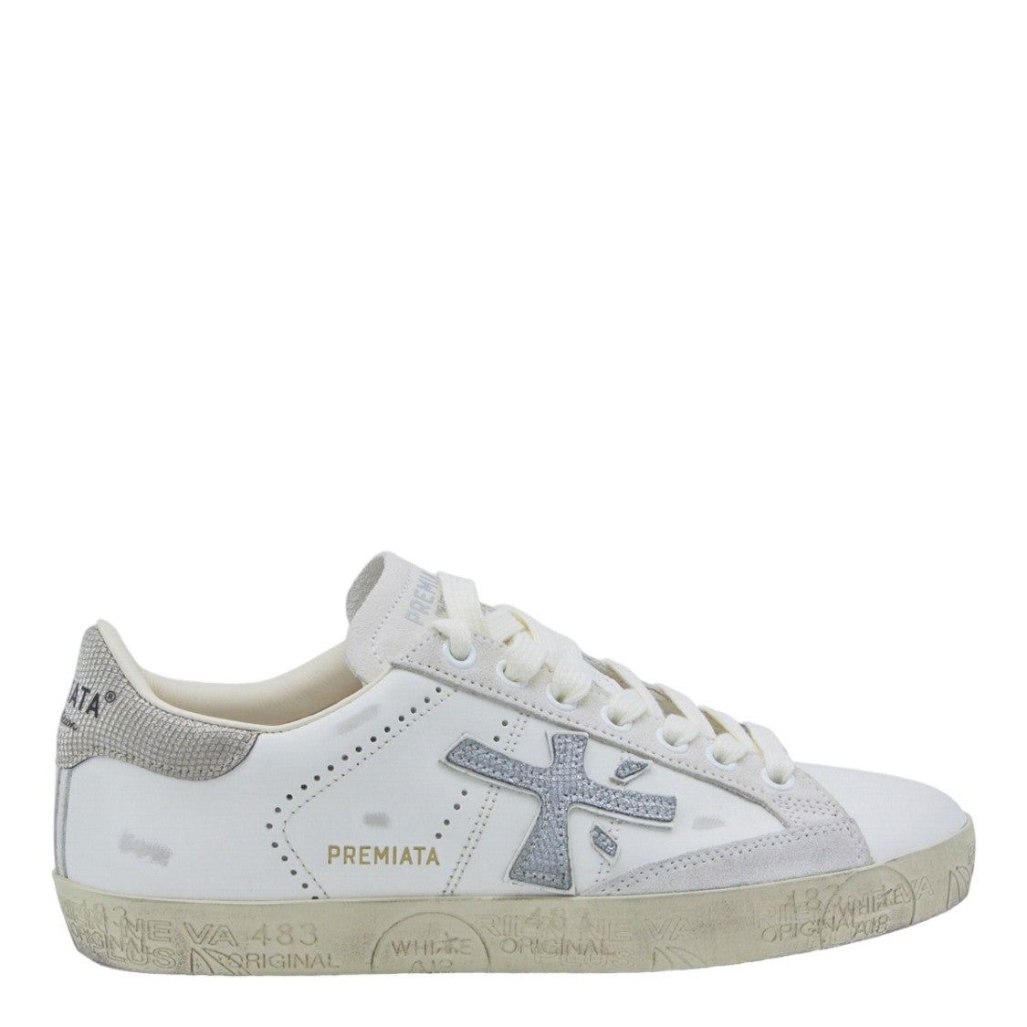 Premiata Grey Low-Top Suede Sneakers