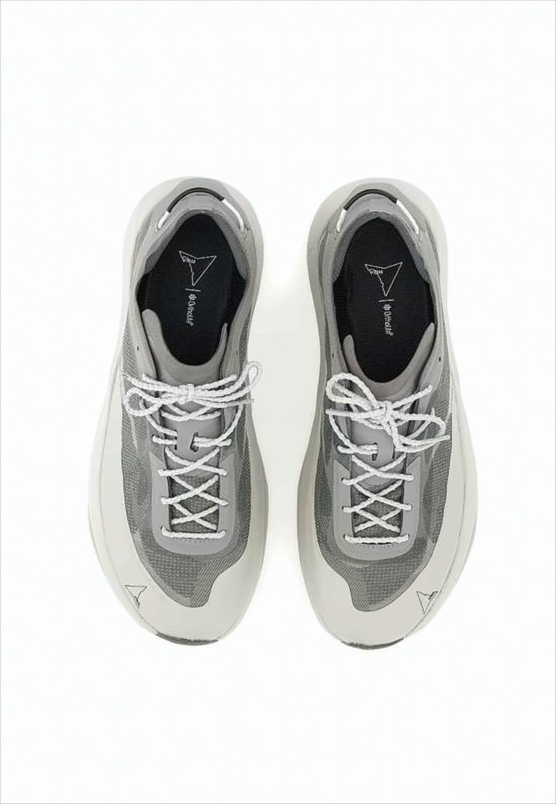 Roa Textured Grey Sneakers With Layered Upper