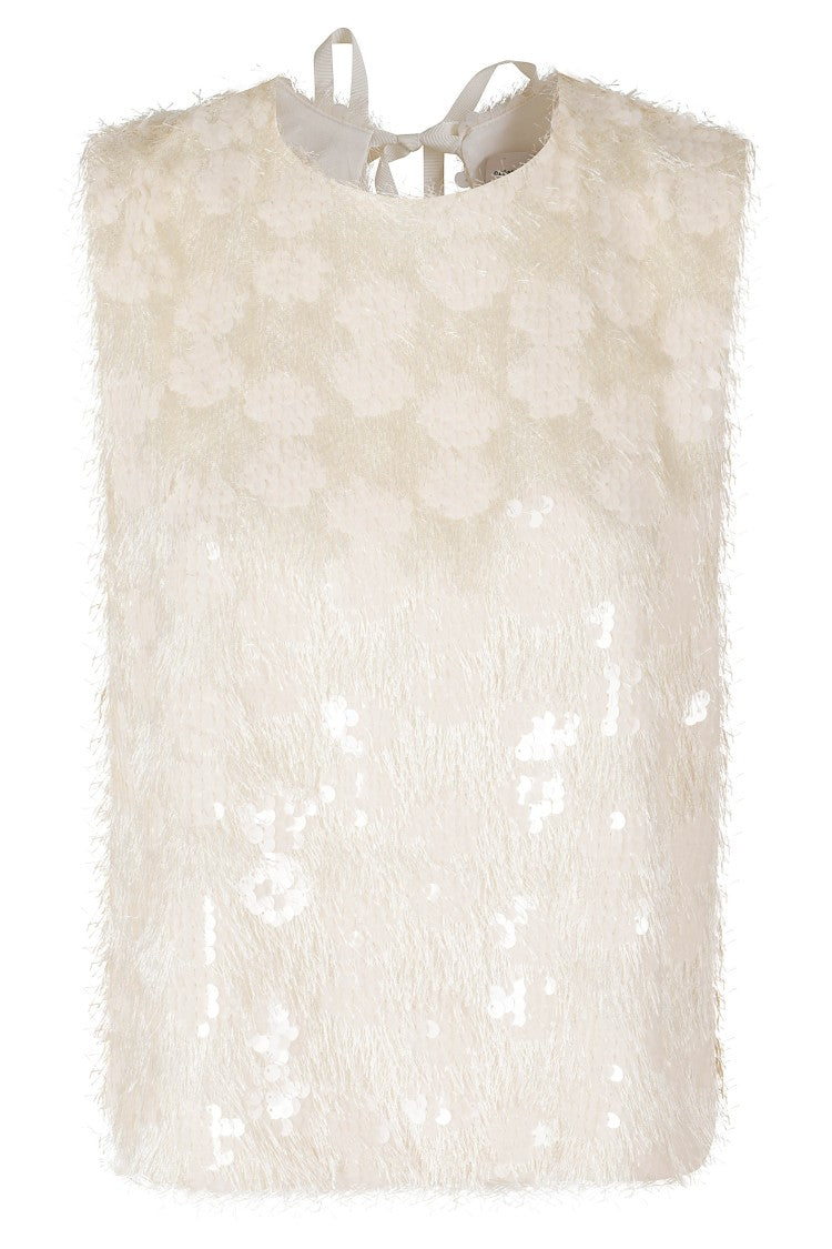 Semi Couture Butter Sequined Sleeveless Tank Top