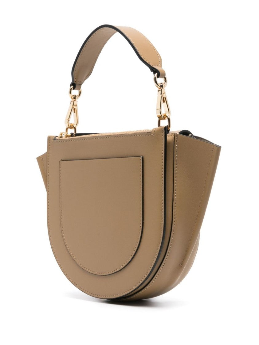 Wandler Structured Vitello Leather Shoulder Bag With Winged Sides
