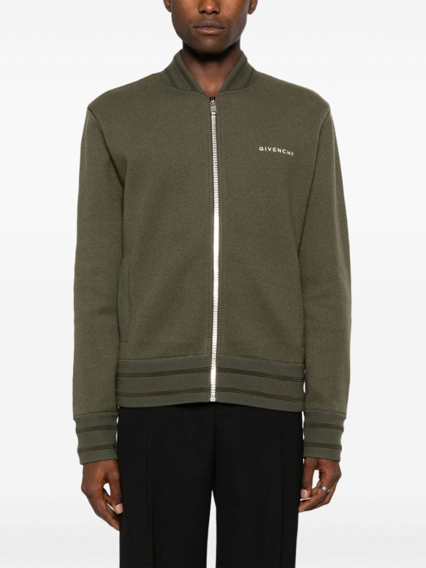 Givenchy Ivy Green Wool Fleece Jacket