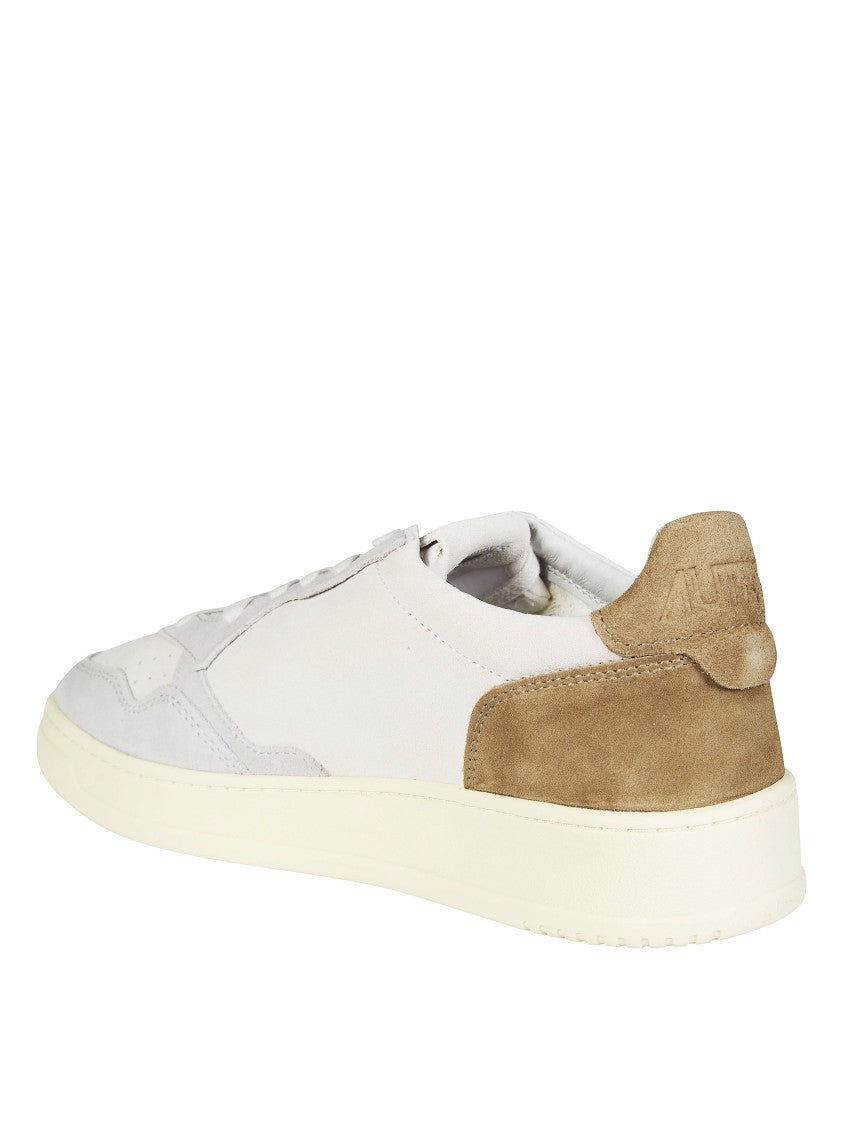 Autry White Medalist Low Grey Suede Sneakers
