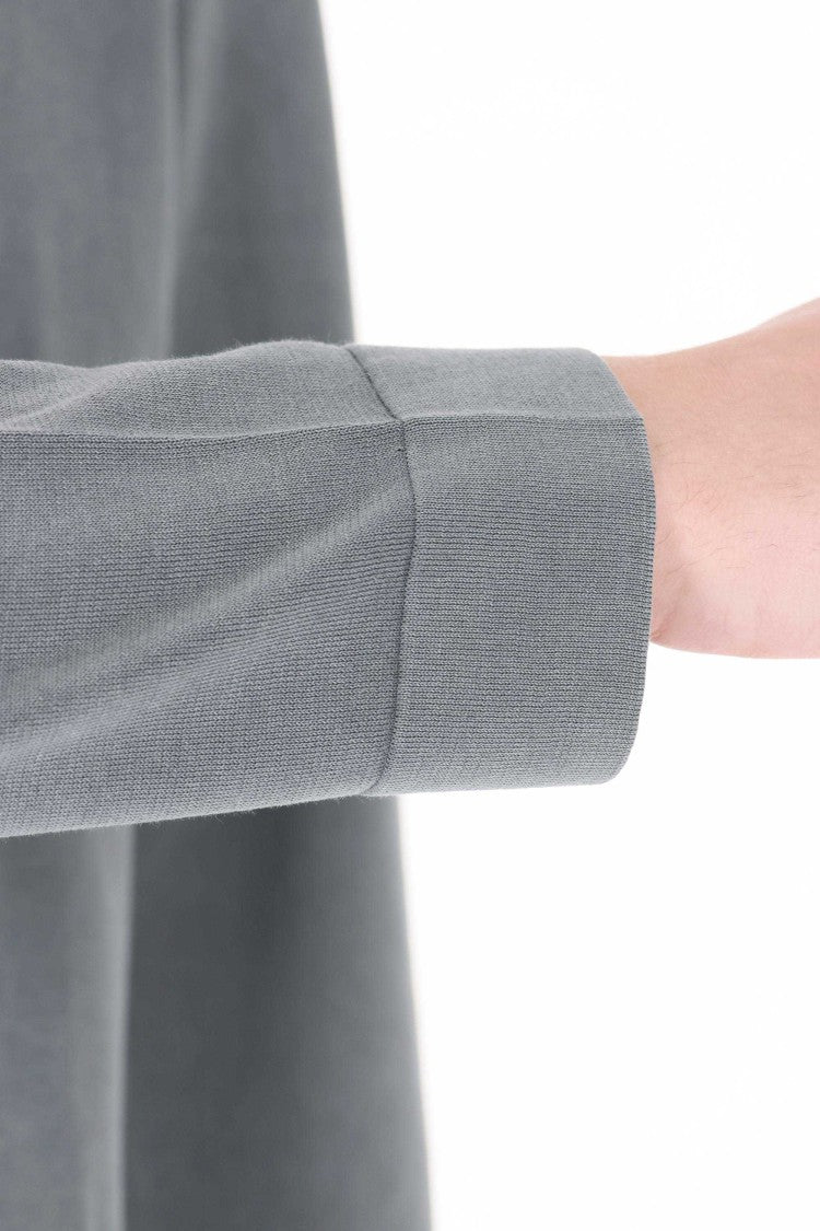 Drumohr Grey Long-Sleeve Frosted Cotton T-Shirt