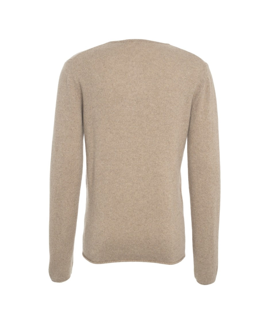 Daniele Fiesoli Classic Cashmere Sweater With Ribbed Cuffs