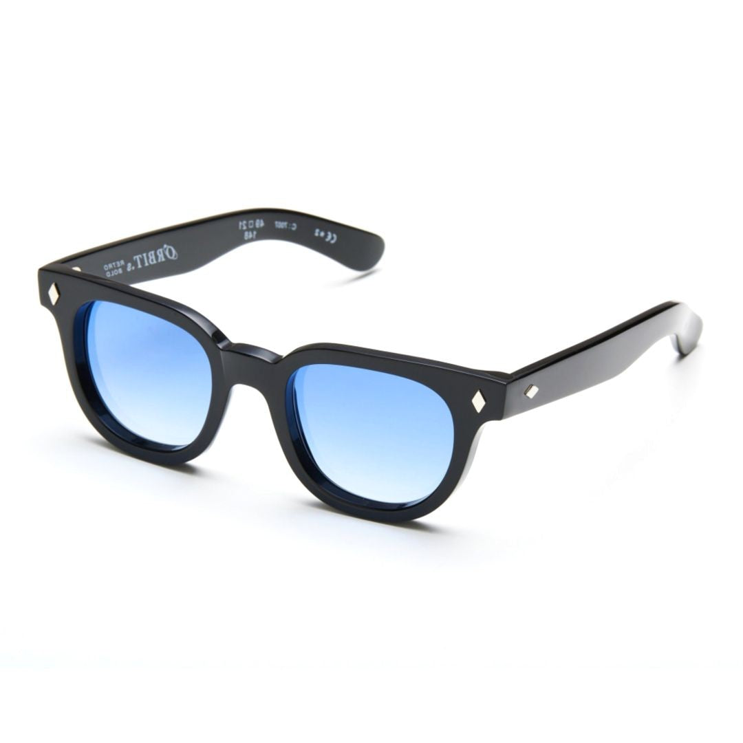 Kador Orbit Gradient Blue Tinted Sunglasses With Silver Accents