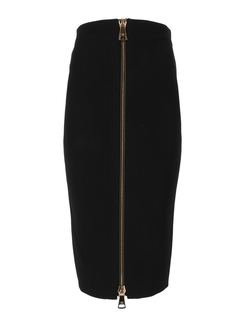 Elisabetta Franchi High-Waisted Fitted Midi Skirt
