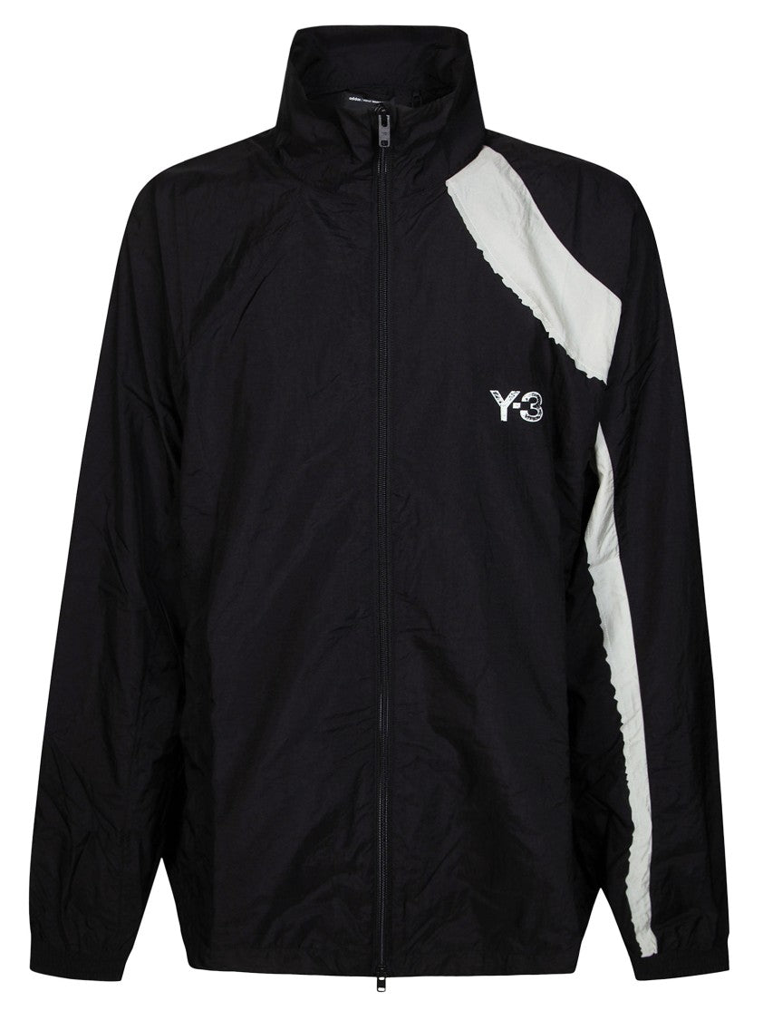 Y-3 Black Polyamide Diagonal Stripe Jacket