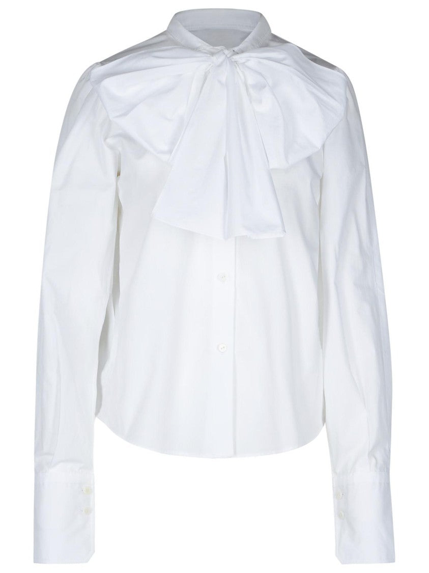 Patou Ascot' White Cotton Blouse