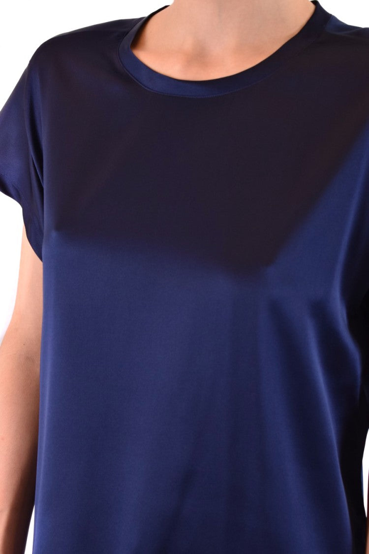 Pinko Short-Sleeved Silk Blend Top With Relaxed Fit