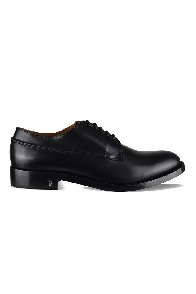 Burberry Cunningham Patent Leather Derbies With Silver-Plated Logo
