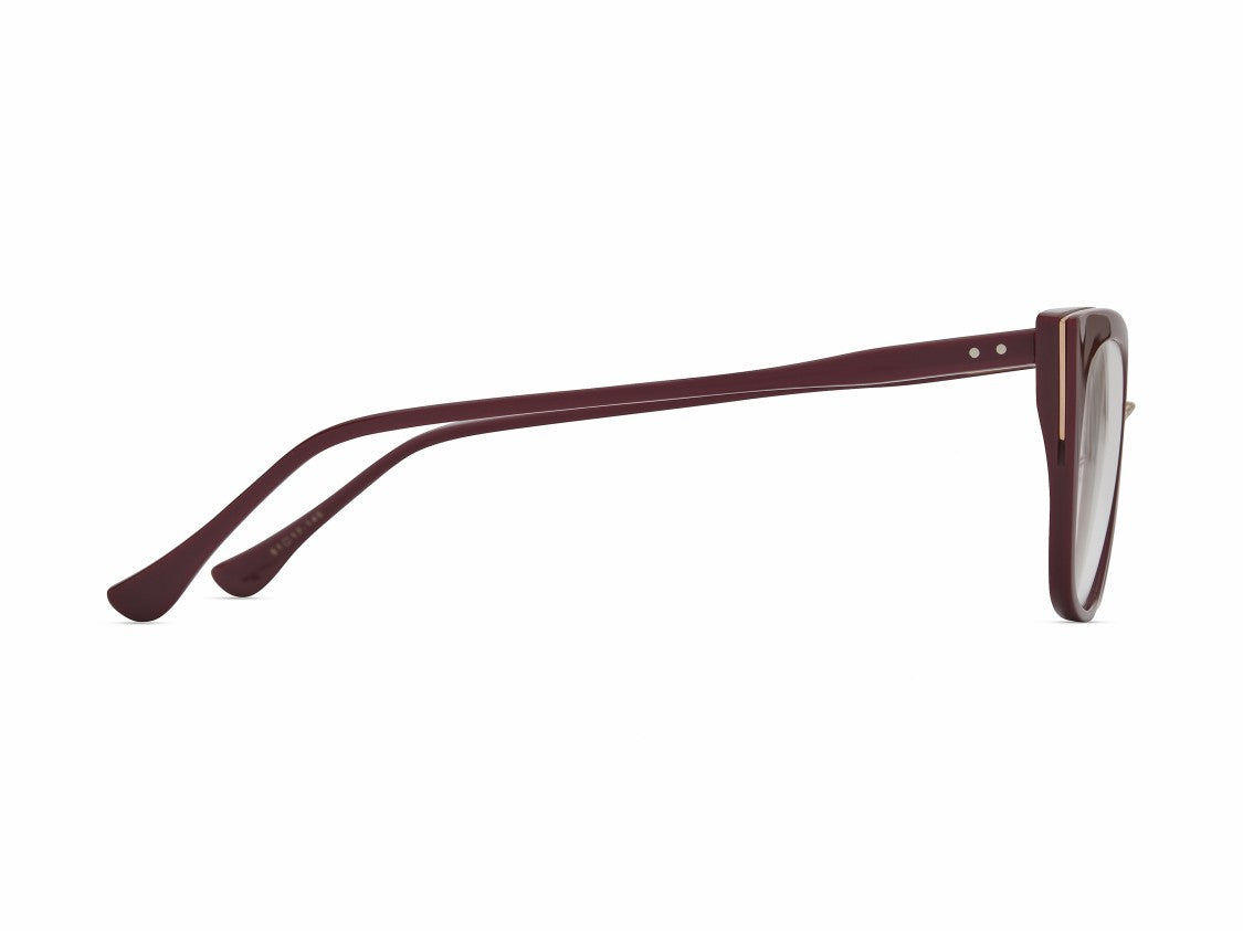 Dita Burgundy Rebella Gold Detail Cat-Eye Sunglasses
