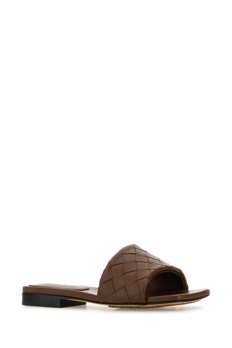 Bottega Veneta Brown Leather Parco Slippers