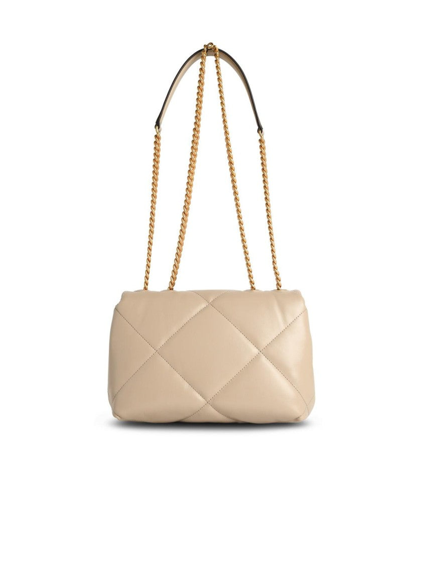 Tory Burch Small 'Kira' Convertible Shoulder Bag In Beige Leather