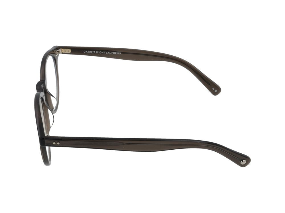 Garrett Leight Rounded Black Keyhole Bridge Optical Glasses