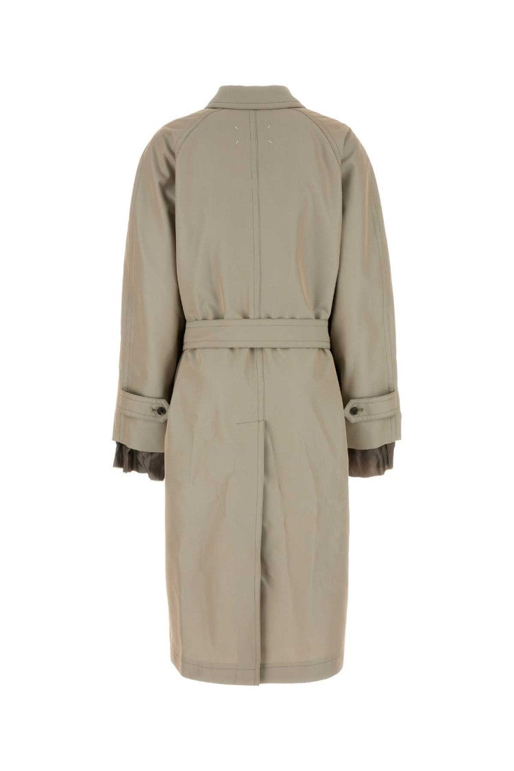 Maison Margiela Charcoal Cotton Blend Trench Coat