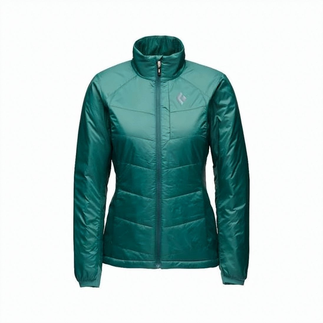 Black Diamond Quilted Insulated Jacket With High Collar