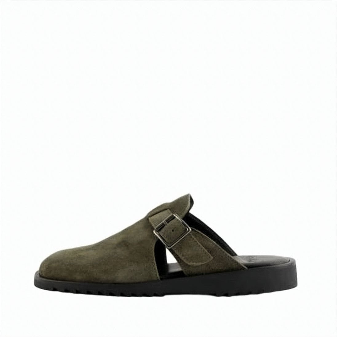 Paraboot Suede Mule Slipper With Adjustable Buckle