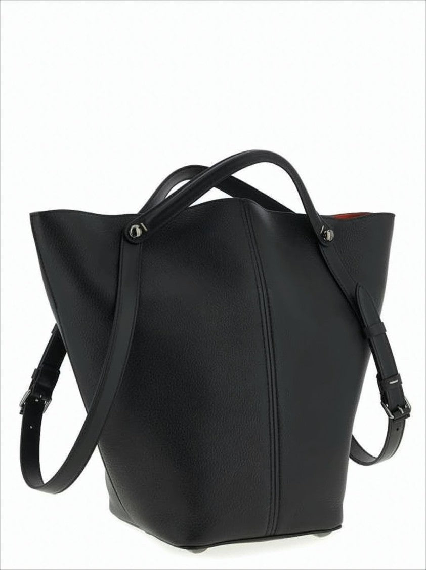 Maison Margiela Structured Black Calf Leather Tote Bag