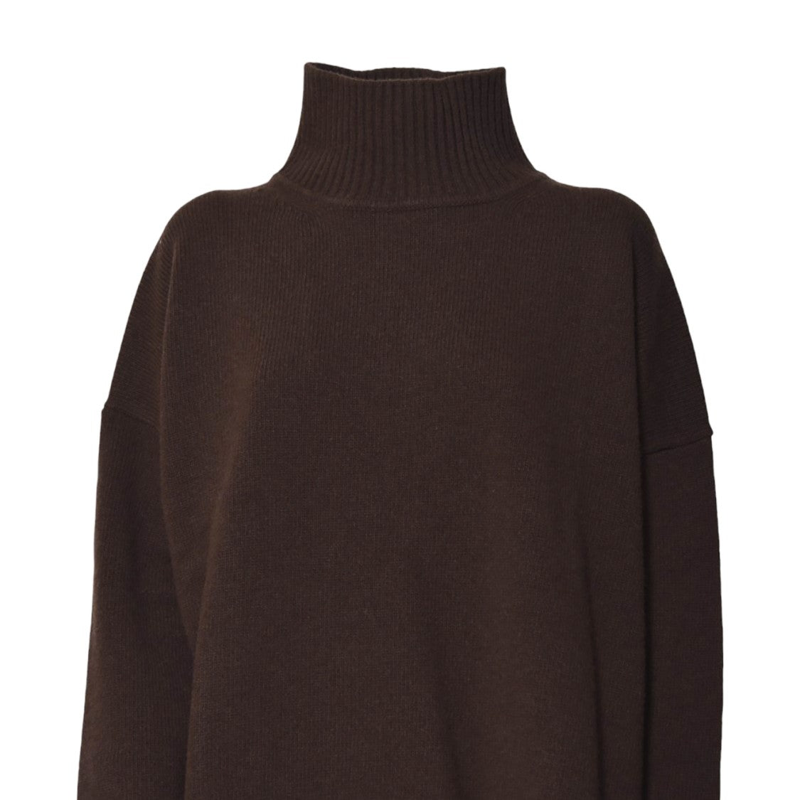 Max Mara High Ribbed Turtleneck Sweater With Relaxed Fit