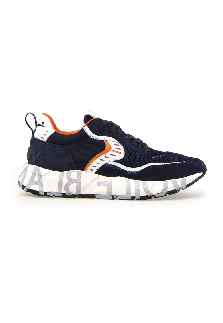 Voile Blanche Blue Suede And Fabric Club Sneakers